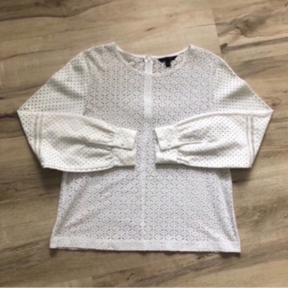 Banana Republic White Eyelet Blouse - Picture 1 of 5